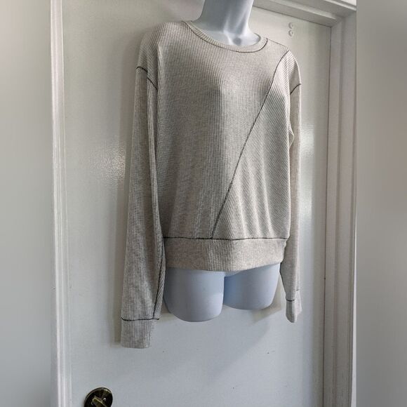 Rag & Bone Ribbed Knit Long Sleeve Shirt - Picture 1 of 5